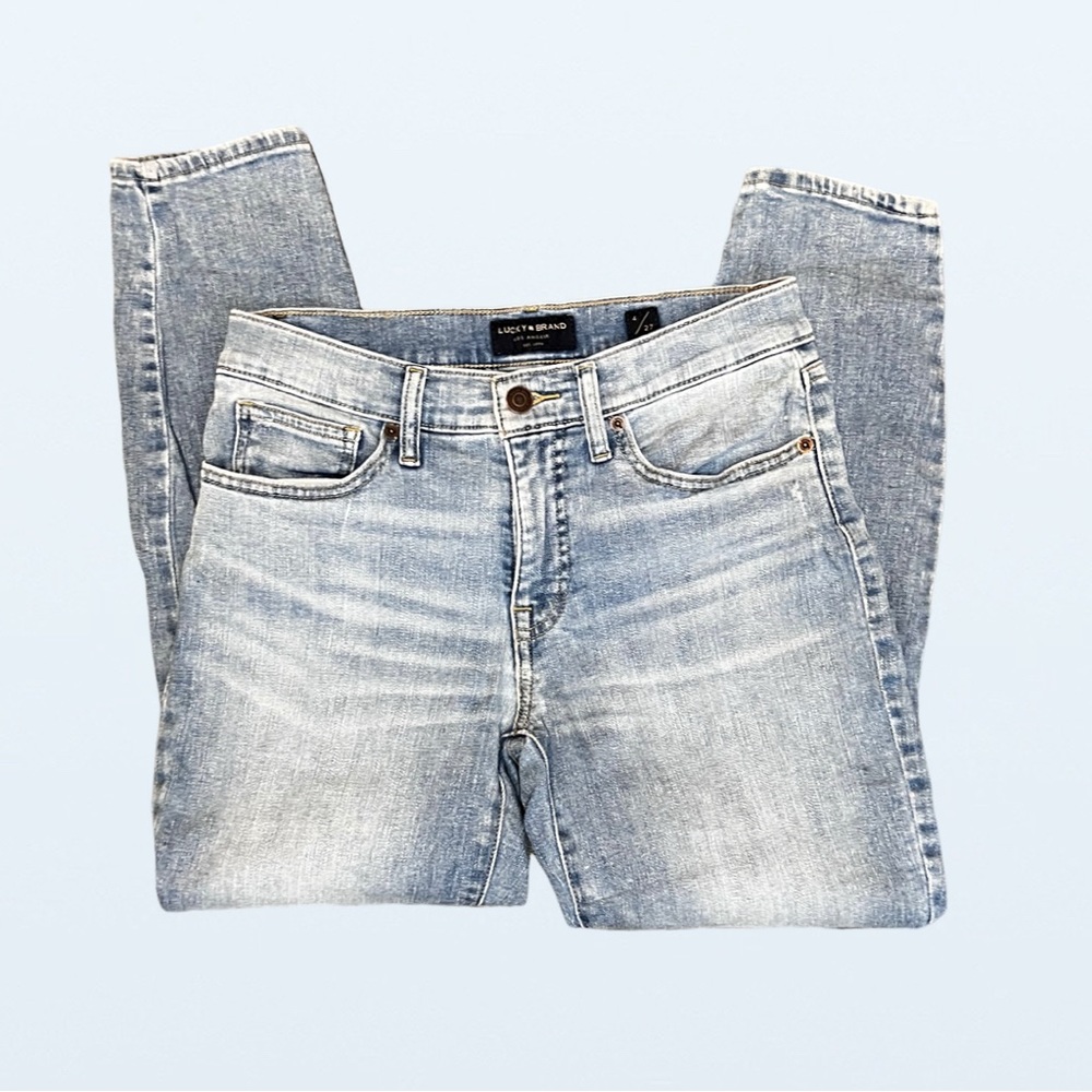 Lucky Brand Mid Rise Crop Ava Light Wash Jeans, Size 4 - Picture 8 of 10